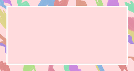 フレーム 背景 ピンク 絵の具