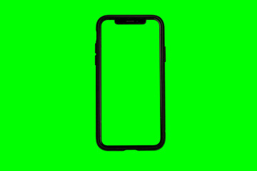 Smartphone template Isolated on a green screen background ( edit now )
