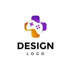 Colorful logo design medical and gamer