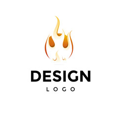 Fire logo design template