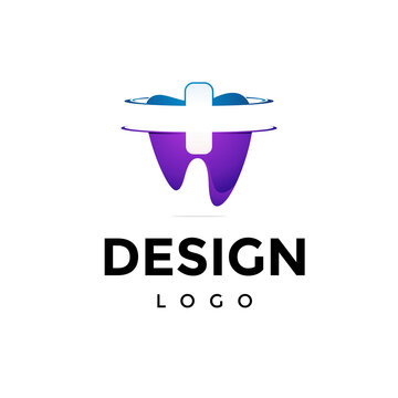 Denta medical logo design template