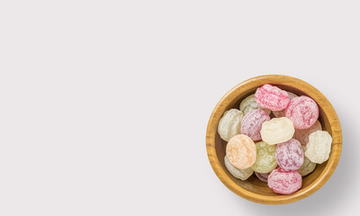 Assorted Candy sweets on a white background
