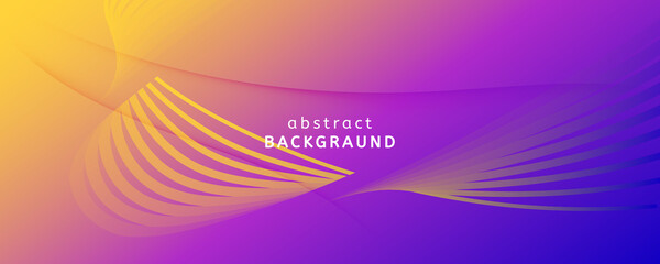 Fluid Abstract. Flow Movement. 3d Lines Poster. 