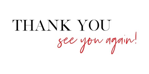 Thank you! See you again! vector quote
