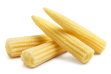 Baby corn, isolated on white background