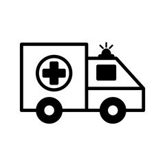 Ambulance Medical Icon Vector Illustration