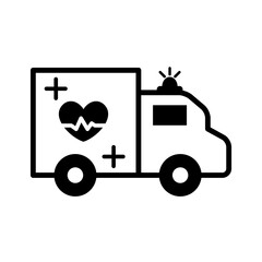 Ambulance Medical Icon Vector Illustration