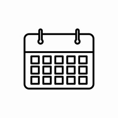 Outline calendar icon.Calendar vector illustration. Symbol for web and mobile