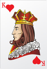 King of heart. Deck romantic graphics cards