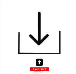 Upload vector icon.Flat design style vector illustration for graphic and web design.