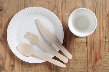 Plate, spoon, fork, knife and glass