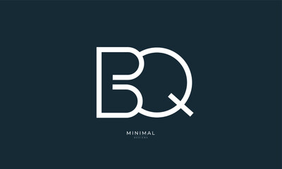 Alphabet letter icon logo BQ