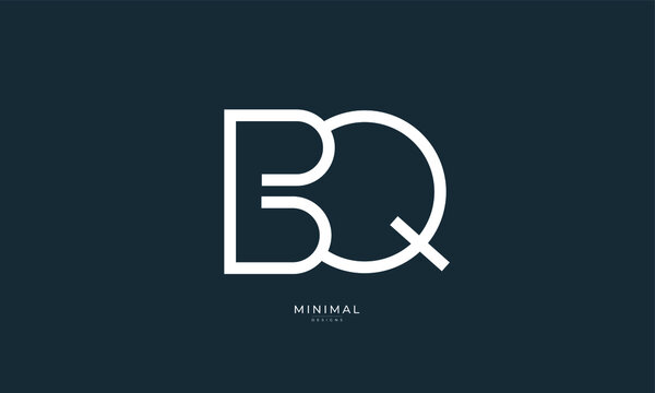 Alphabet letter icon logo BQ