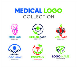 Set of abstract Medical Logo Design 