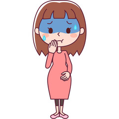 つわりで吐き気をもよおす妊婦