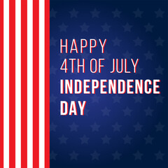 Happy 4th of july independence day greeting, can be used as banner
social media, greeting card and background