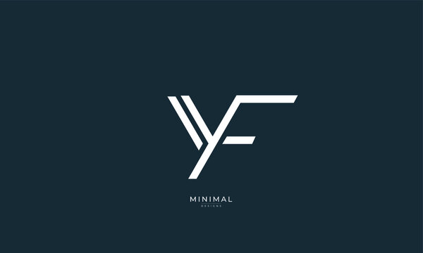 Alphabet letter icon logo YF