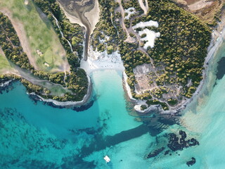 4k photo landmark Corsica, Golf Sperone, French Island, France, Europe, Drone aerial view