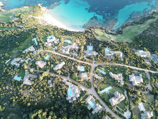 4k photo landmark Corsica, Golf Sperone, French Island, France, Europe, Drone aerial view