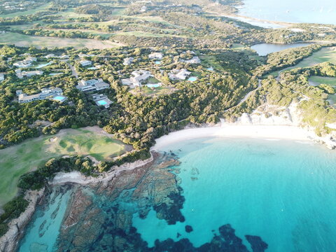 4k photo landmark Corsica, Golf Sperone, French Island, France, Europe, Drone aerial view