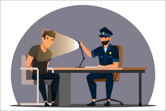 Vector character illustration work of police department