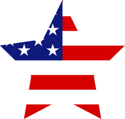 Flag of USA star icon