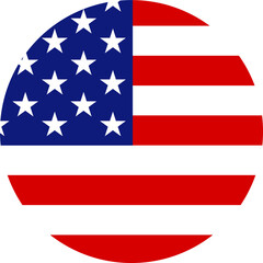 Flag of USA circle icon