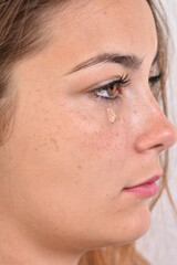 Tristesse d'une femme frappée par son conjoint