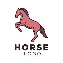 Simple and Modern Horse logo or icon sign template design for versatile 
business and company