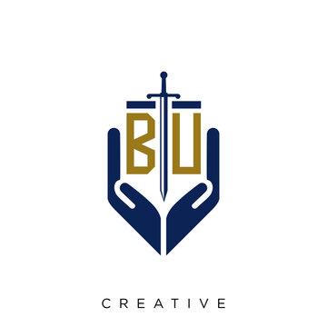 bu logo design vector icon