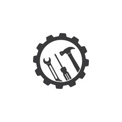 wrench vector illustration and icon of automotive repair