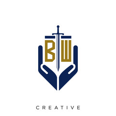 bw hand and logo for the company