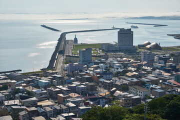 北海道　稚内公園からの稚内市街の眺め
