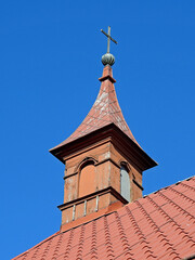 wybudowany w 1920 roku drewniany kosciol katolicki pod wezwaniem swietego jozefa w miejscowosci zlotoria na podlasiu w polsce