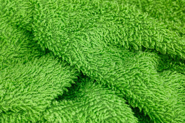 Green wet towel texture background