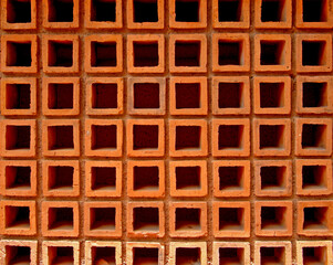 Hollow bricks wall, Air-bricks wall pattern