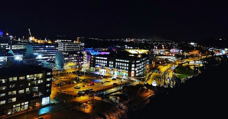 Naklejka premium night view of the city