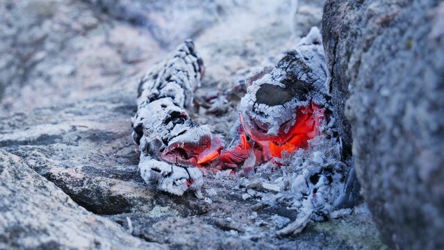 close up of a burning match