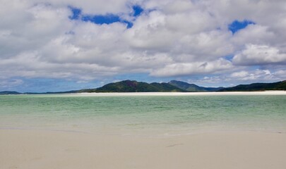 Fototapeta na wymiar Seascape. Incredible sea water colors in Whitsundays islands, Queensland, Australia 