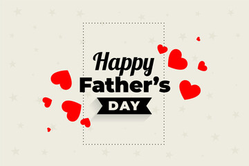 lovely happy fathers day hearts background design