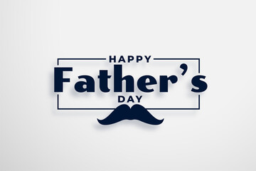 happy fathers day card design in elegant style