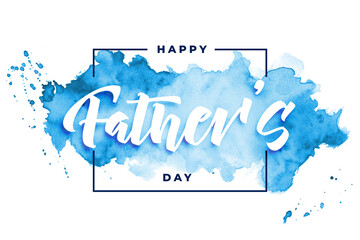happy fathers day watercolor card background design
