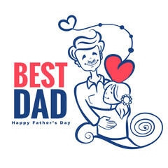 creative doodle style best dad fathers day background