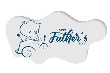 happy fathers day elegant clean greeting background