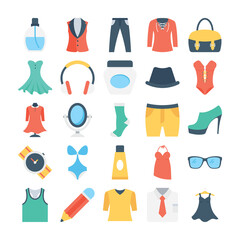 Fashion and Clothes Colored Vector Icons 5