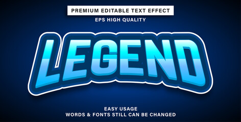 legend editable text effect
