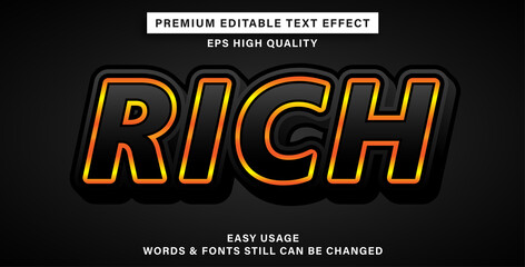 rich editable text effect