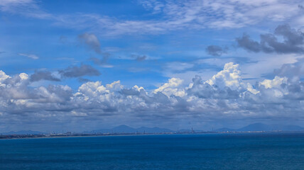Beautiful scenery of panoramic and sea background