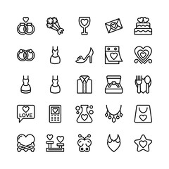 
Love and Valentine Line Vector Icons 14

