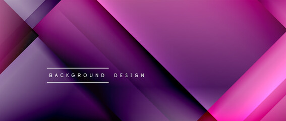 Square shapes composition, fluid gradient geometric abstract background. 3D shadow effects, modern design template
